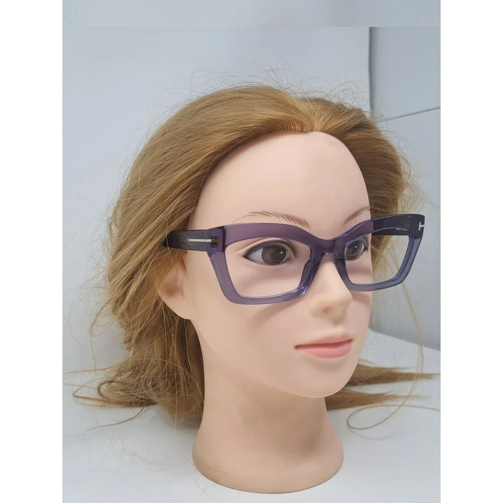 Tom Ford Women's Frames Glasses Purple Translucent Cat-Eye TF 5766-B 54-19-140